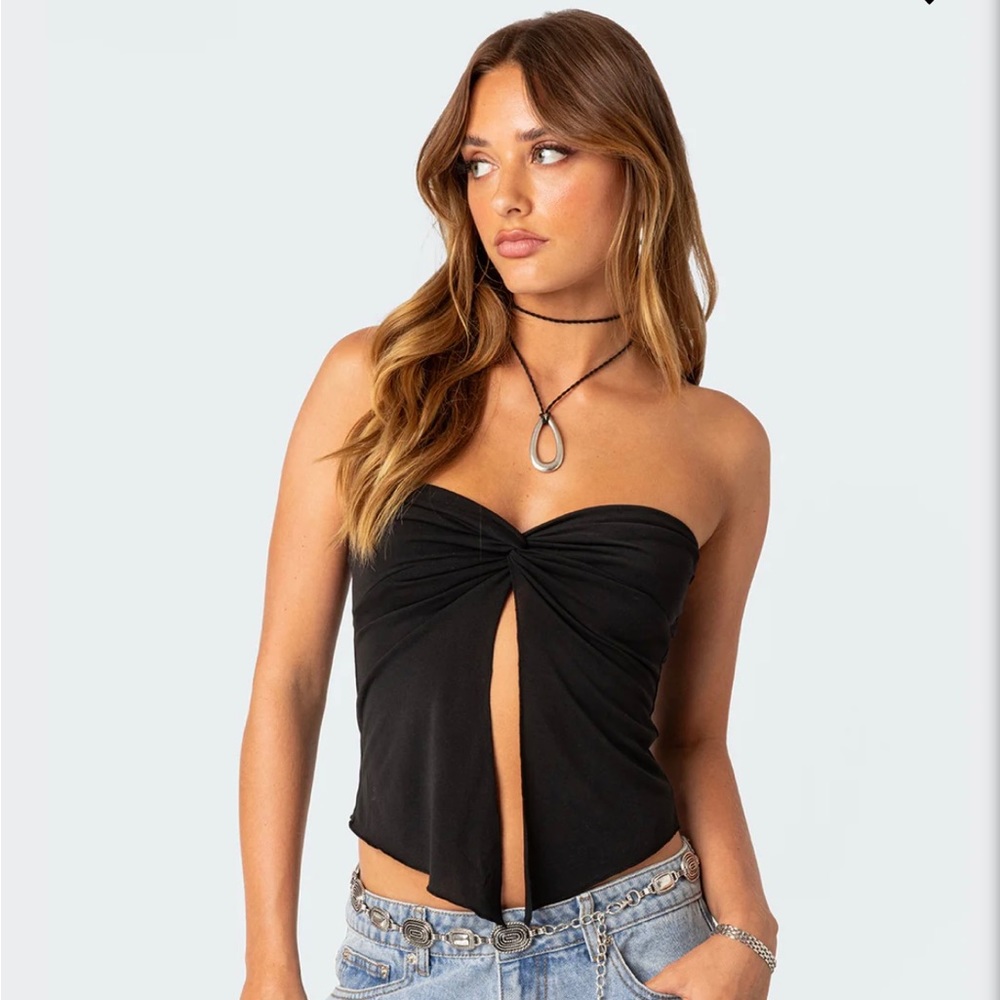 Edikted Twisted Split Front Tube Top- NWT